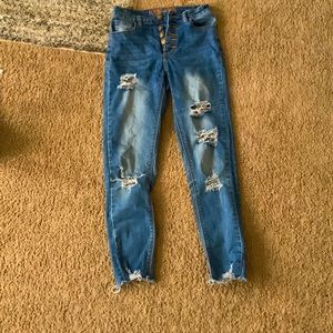 Ripped jeans  Color Blue size 0